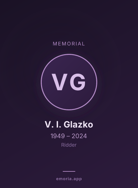Memorial portrait of V. I. Glazko