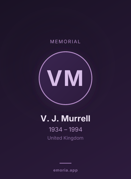 Memorial portrait of V. J. Murrell