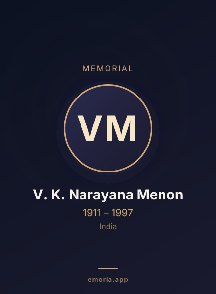 Memorial portrait of V. K. Narayana Menon