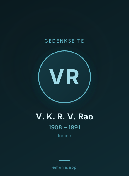 Gedenkportrait von V. K. R. V. Rao