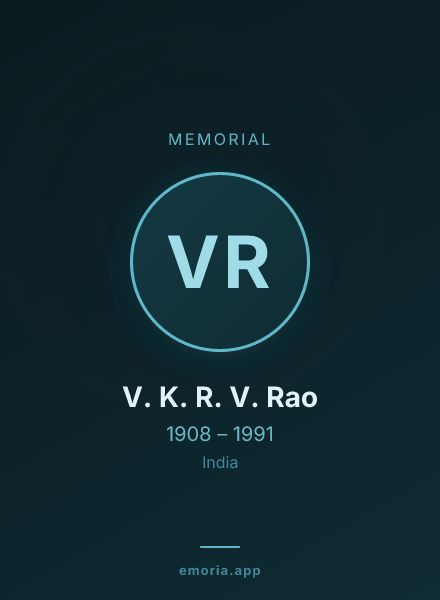 Memorial portrait of V. K. R. V. Rao