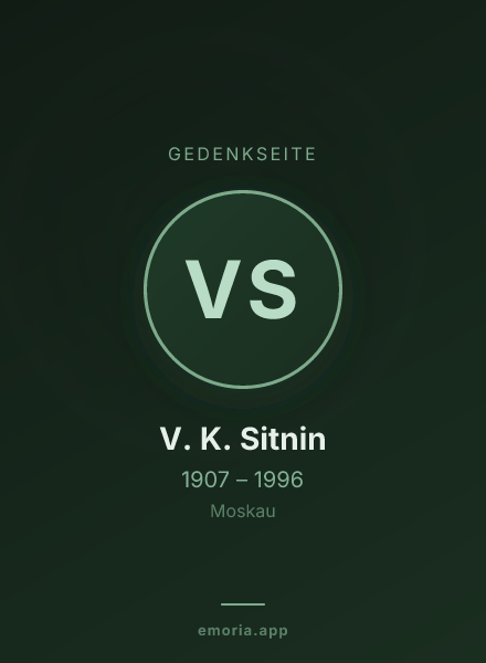 Gedenkportrait von V. K. Sitnin