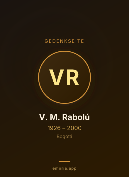 Gedenkportrait von V. M. Rabolú