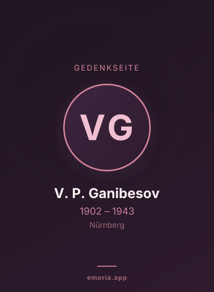 Gedenkportrait von V. P. Ganibesov