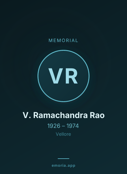 Memorial portrait of V. Ramachandra Rao