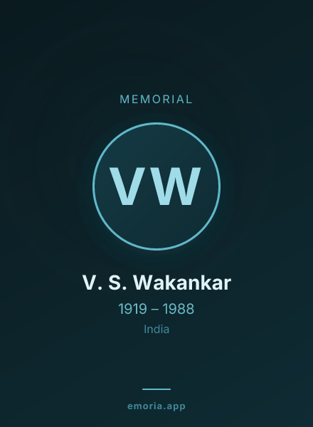 Memorial portrait of V. S. Wakankar