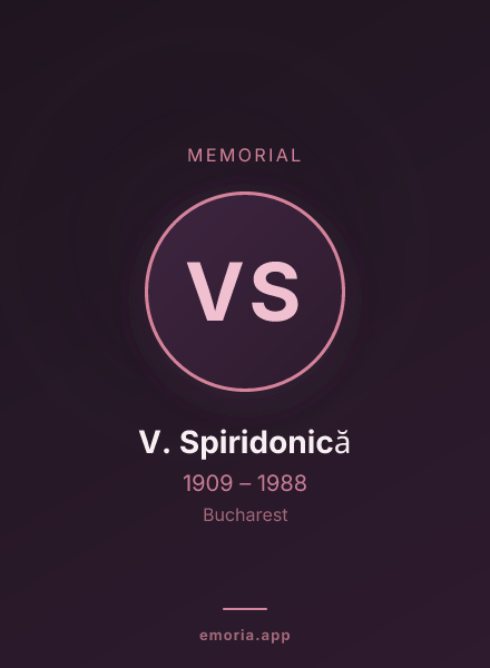 Memorial portrait of V. Spiridonică