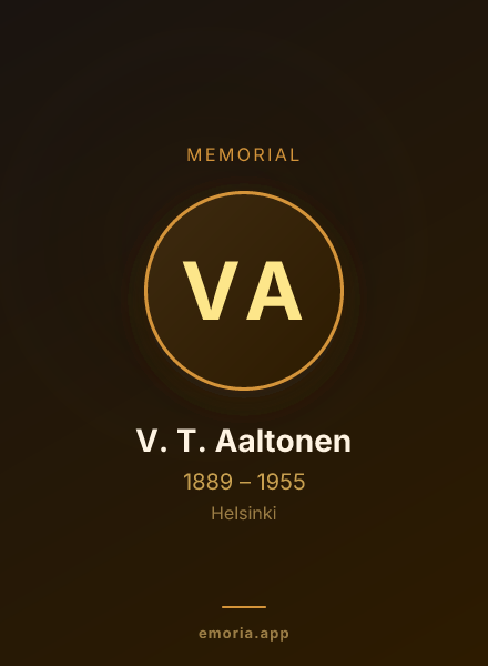 Memorial portrait of V. T. Aaltonen