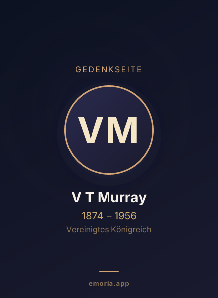 Gedenkportrait von V T Murray
