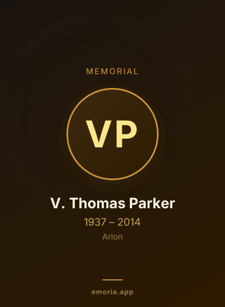 Memorial portrait of V. Thomas Parker