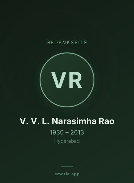 Gedenkportrait von V. V. L. Narasimha Rao