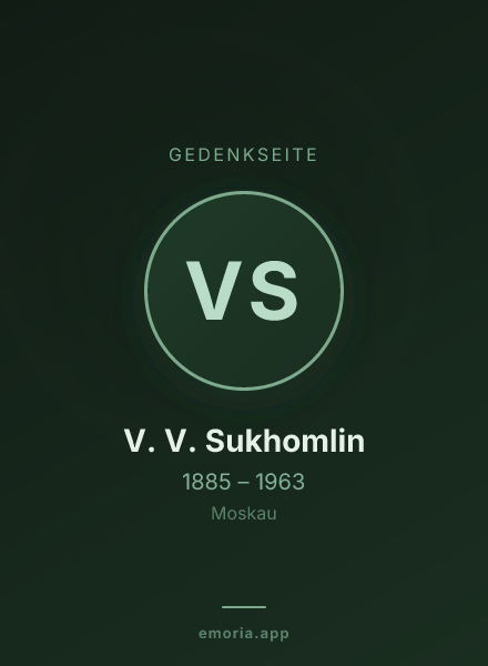 Gedenkportrait von V. V. Sukhomlin