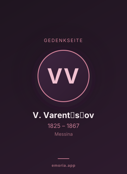 Gedenkportrait von V. Varent︠s︡ov