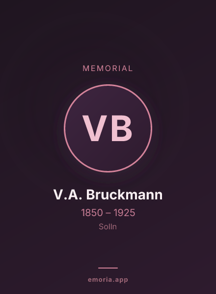 Memorial portrait of V.A. Bruckmann