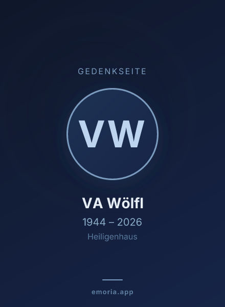 Gedenkportrait von VA Wölfl