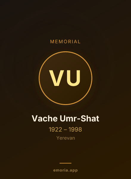 Memorial portrait of Vache Umr-Shat