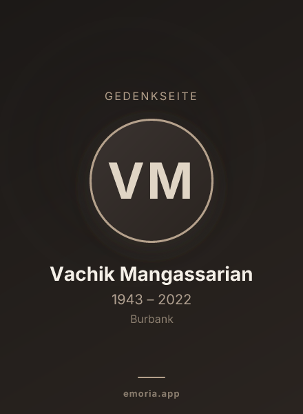 Gedenkportrait von Vachik Mangassarian