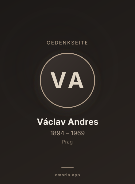 Gedenkportrait von Václav Andres