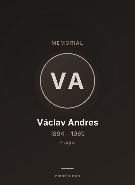 Memorial portrait of Václav Andres