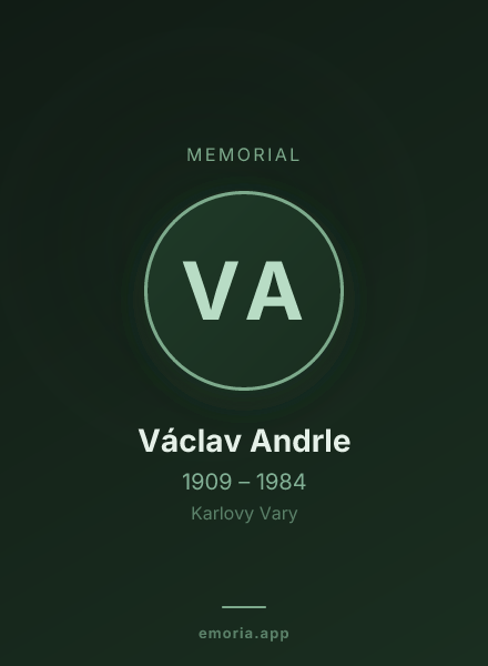 Memorial portrait of Václav Andrle