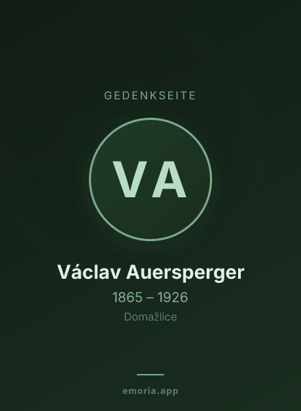 Gedenkportrait von Václav Auersperger