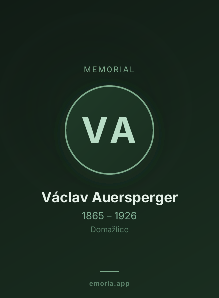 Memorial portrait of Václav Auersperger