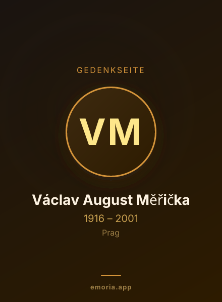 Gedenkportrait von Václav August Měřička