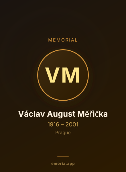 Memorial portrait of Václav August Měřička