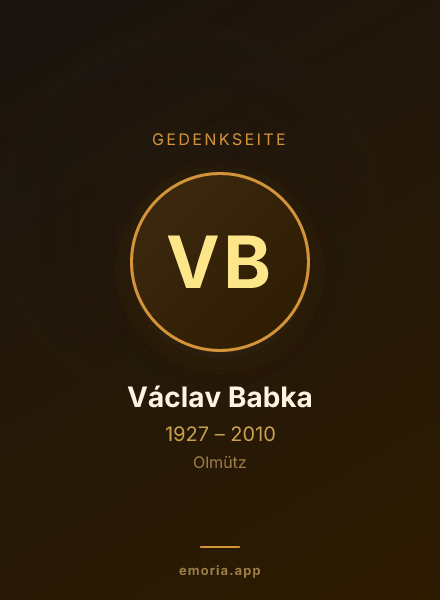 Gedenkportrait von Václav Babka