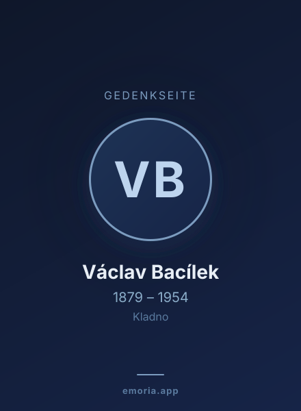 Gedenkportrait von Václav Bacílek