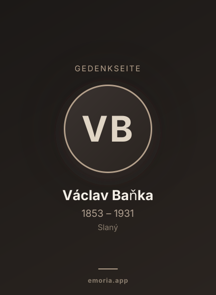Gedenkportrait von Václav Baňka