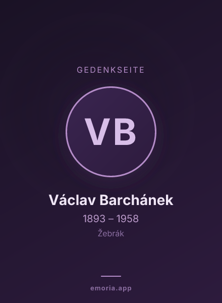Gedenkportrait von Václav Barchánek