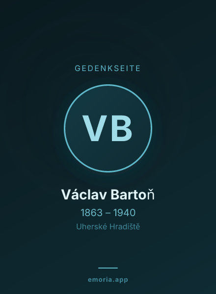 Gedenkportrait von Václav Bartoň