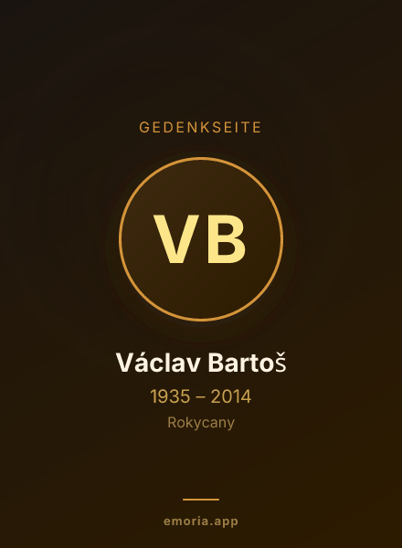 Gedenkportrait von Václav Bartoš