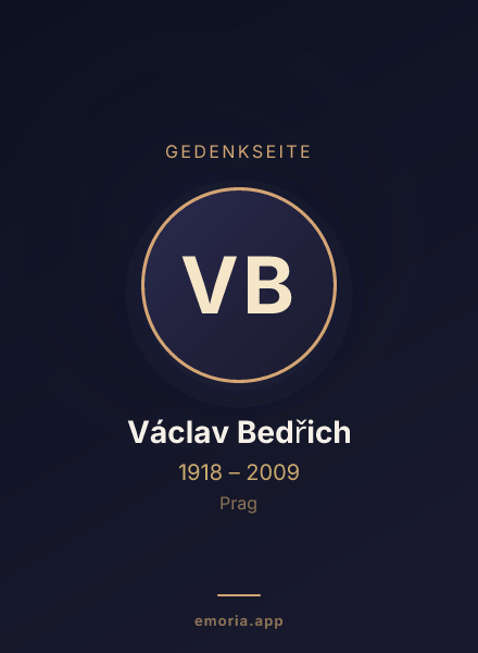 Gedenkportrait von Václav Bedřich
