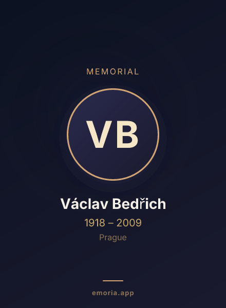 Memorial portrait of Václav Bedřich