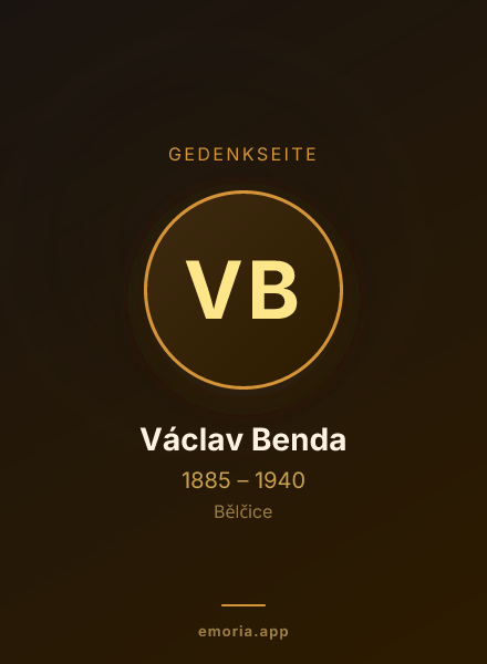 Gedenkportrait von Václav Benda