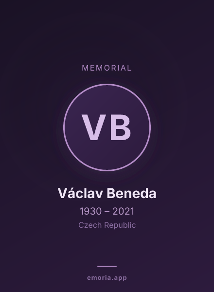 Memorial portrait of Václav Beneda