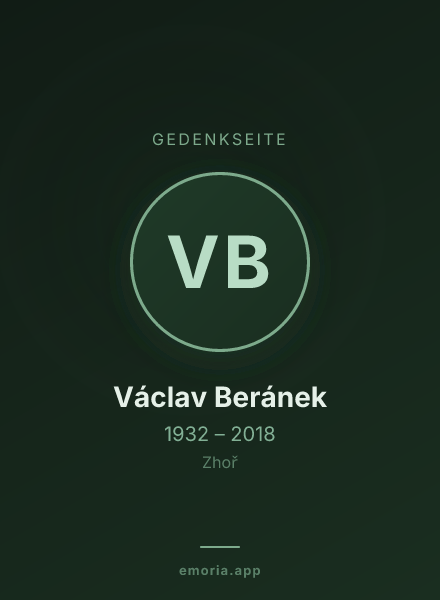 Gedenkportrait von Václav Beránek