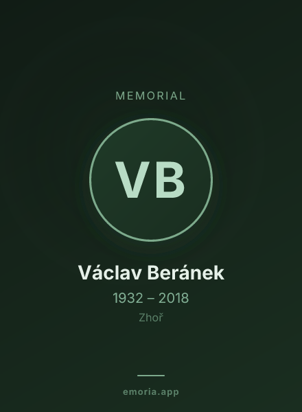 Memorial portrait of Václav Beránek