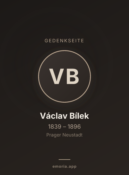 Gedenkportrait von Václav Bílek