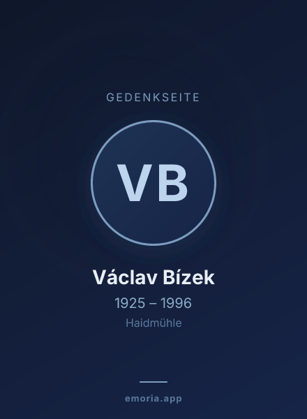 Gedenkportrait von Václav Bízek