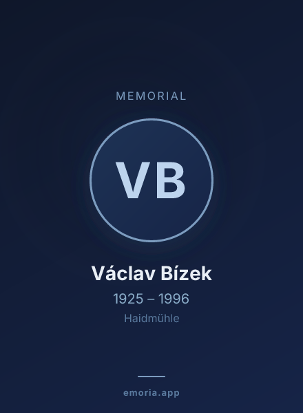Memorial portrait of Václav Bízek