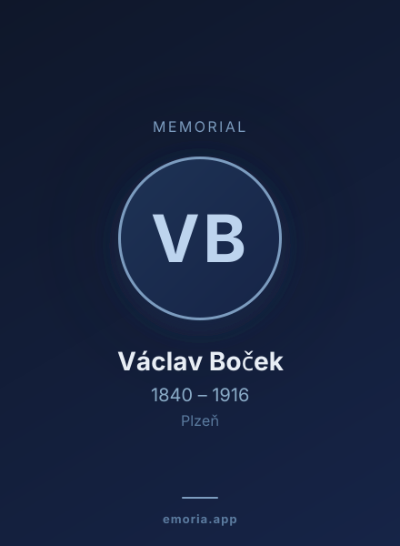 Memorial portrait of Václav Boček