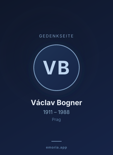 Gedenkportrait von Václav Bogner