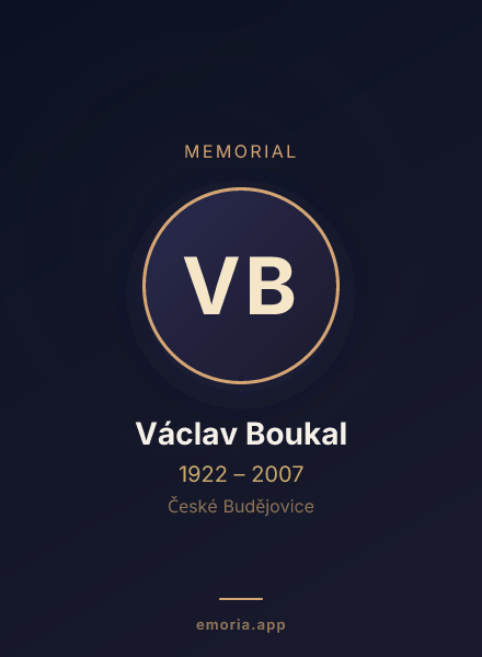 Memorial portrait of Václav Boukal