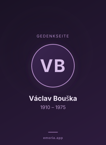 Gedenkportrait von Václav Bouška