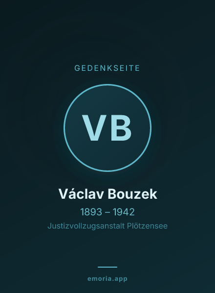 Gedenkportrait von Václav Bouzek