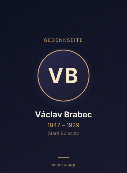Gedenkportrait von Václav Brabec