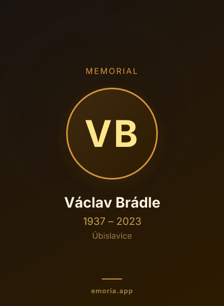Memorial portrait of Václav Brádle